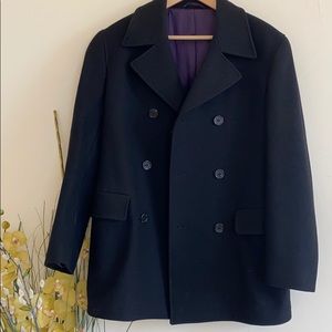 Emile Lafaurie Black Pea Coat sz Small